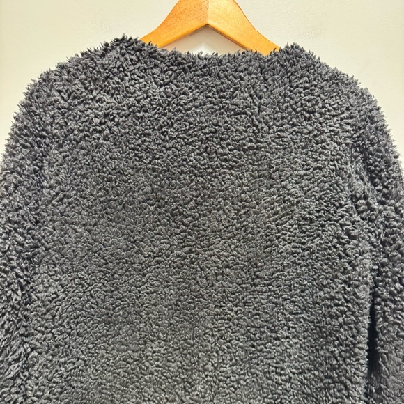 Aritzia Wilfred Black Laboratoire Teddy Sherpa Coat Size Small Oversized - Picture 9 of 16